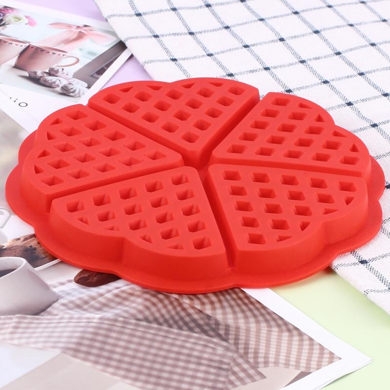 Waffle Pişirme Kalıbı Silikon Waffle Yapma Kalıbı 5 Bölmeli 17 cm