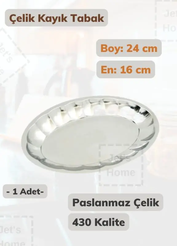 Dilimli Kayık Tabak 24 cm