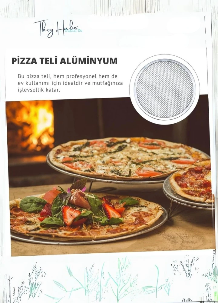 Pizza Tepsisi Alüminyum Pizza Teli Lahmacun Tepsisi 28 Cm