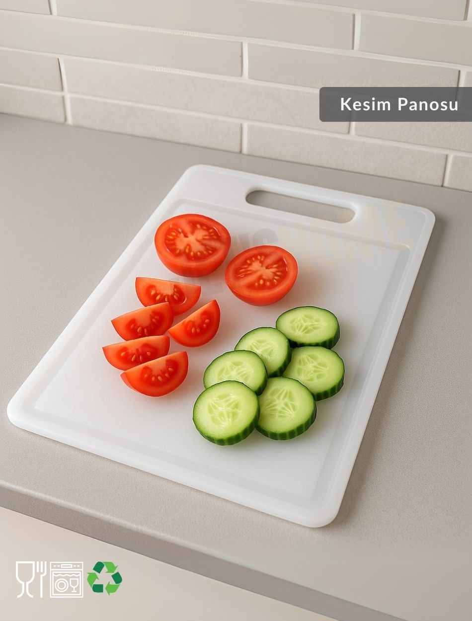 Düz Kesim Panosu Doğruma Tahtası Salata Meyve Kesme Tahtası 31x22 cm