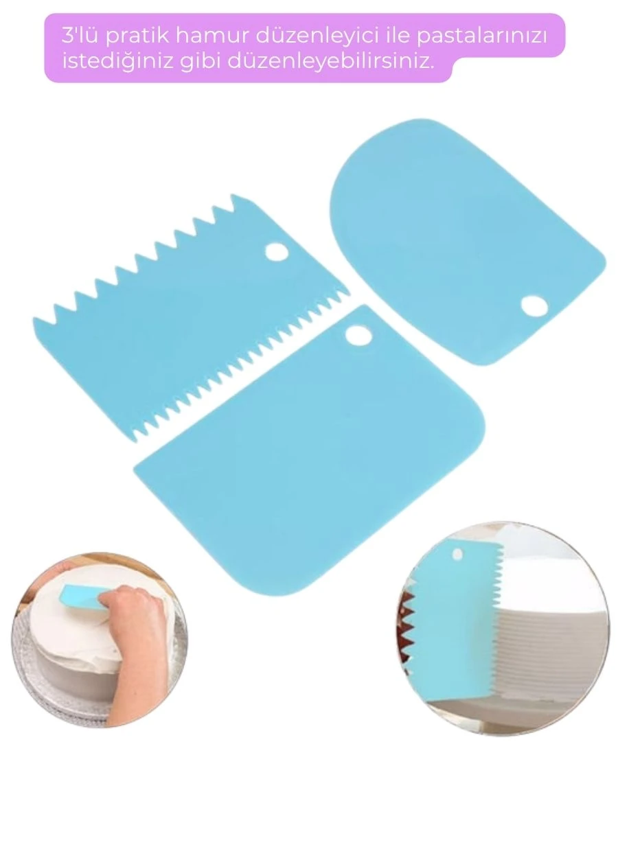 Pasta Süsleme Seti 25 Farklı Krema Duyu Krema Sıkma Torbası 50'li Hamur Düzenleyici