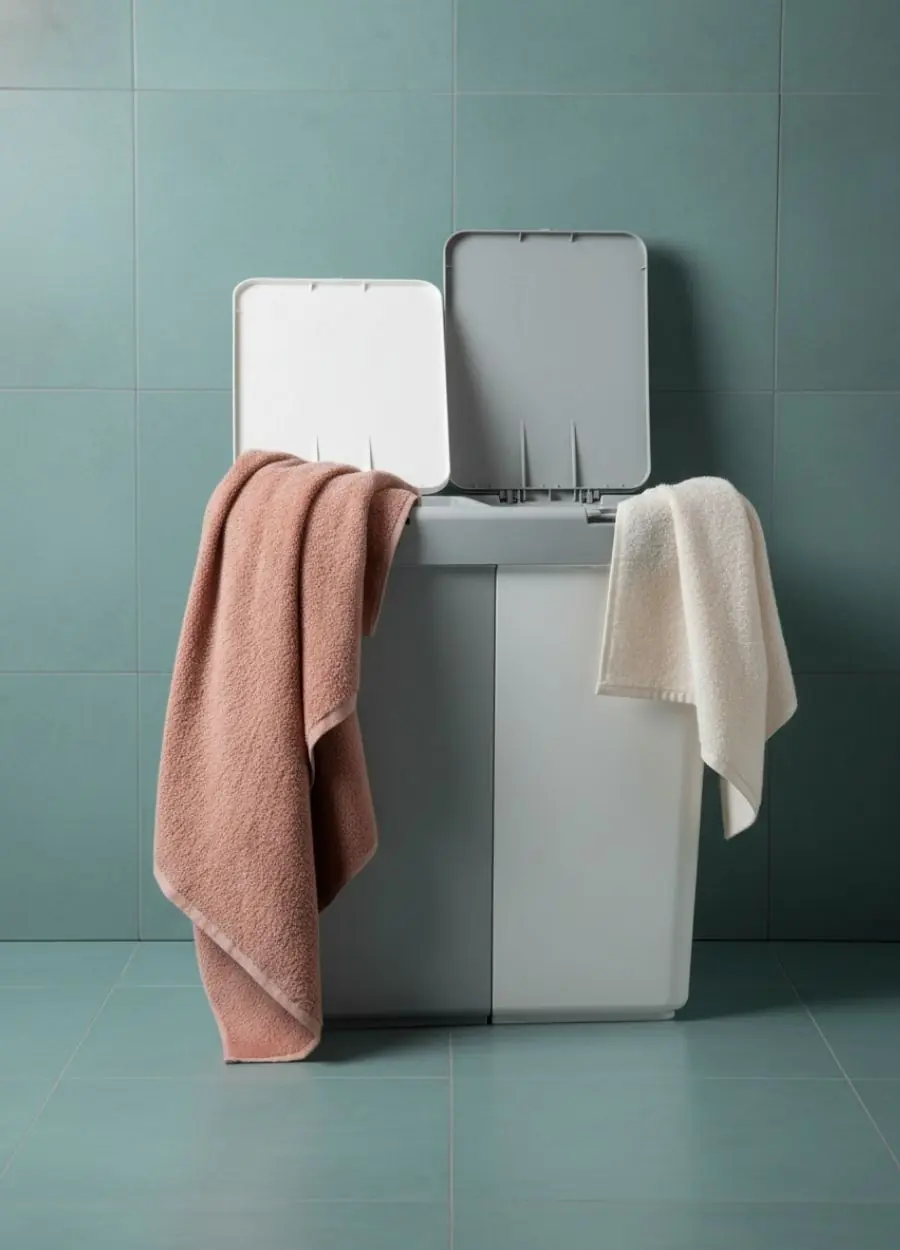 İki Bölmeli Çamaşır Sepeti 80 Litre