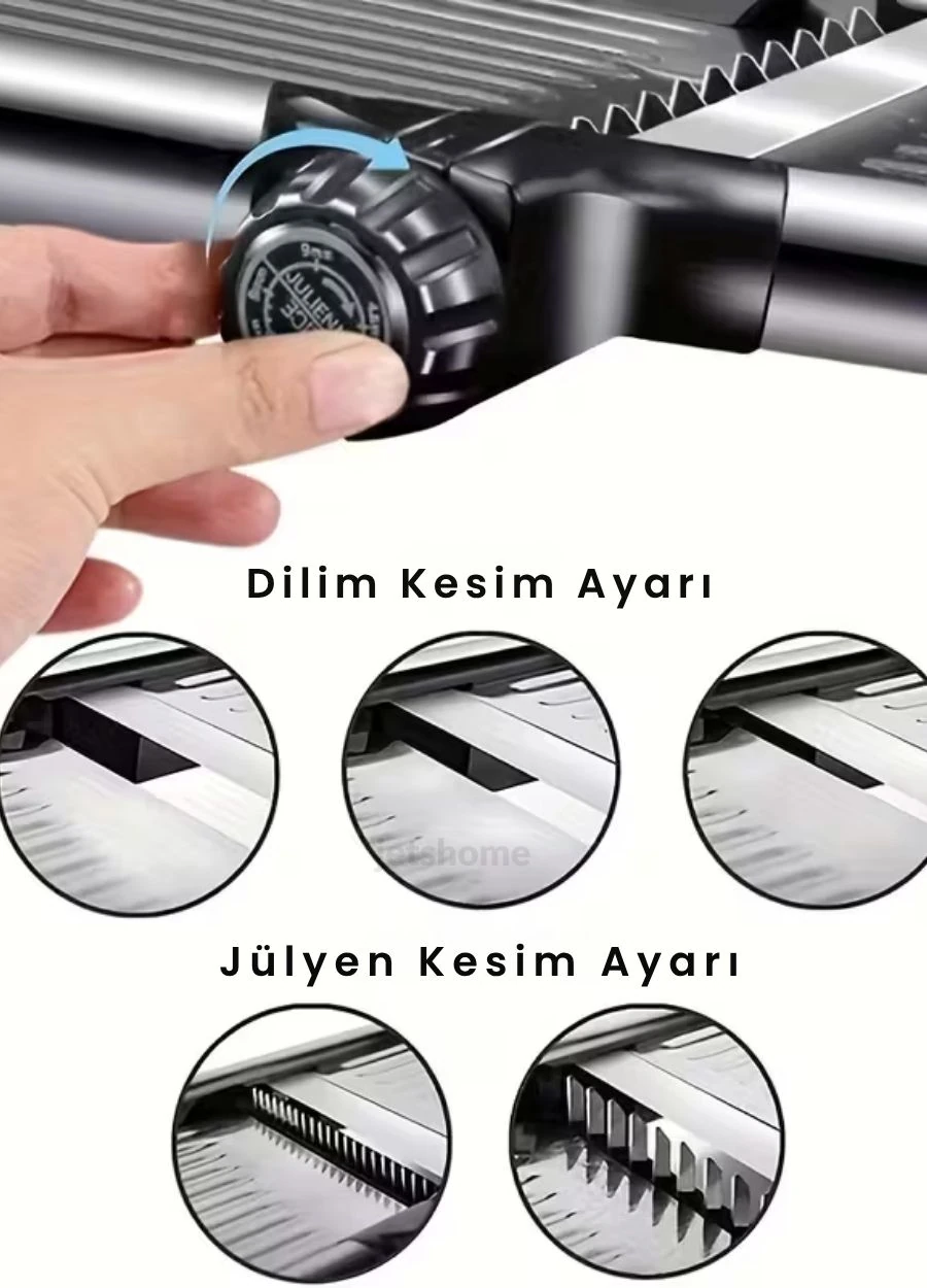 5 Ayarlı Sebze Dilimleyici Paslanmaz Sebze Kesici Ayarlanabilir Patates Soğan Rendesi Mandolin Rende
