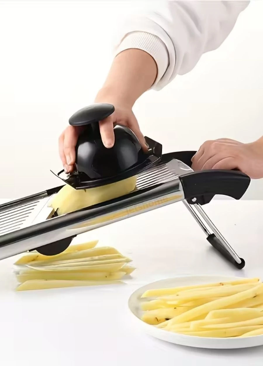5 Ayarlı Sebze Dilimleyici Paslanmaz Sebze Kesici Ayarlanabilir Patates Soğan Rendesi Mandolin Rende