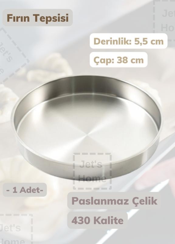 Fırın Tepsisi 38 cm Paslanmaz Çelik
