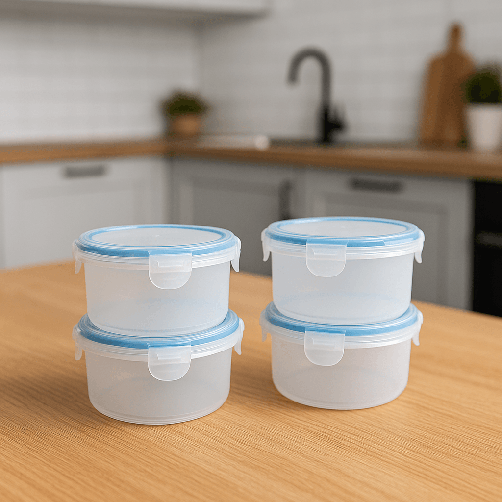 Mini Erzak Saklama Kabı Seti 4'lü Bpa Free Gıda Kutusu Bpa Free Hava Almaz 350 ml