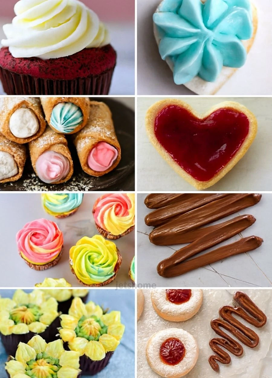 Orta Boy 9’lu Metal Krema Duy Seti – Pasta Duyu Cupcake ve Kurabiye Krema Duyu Süsleme