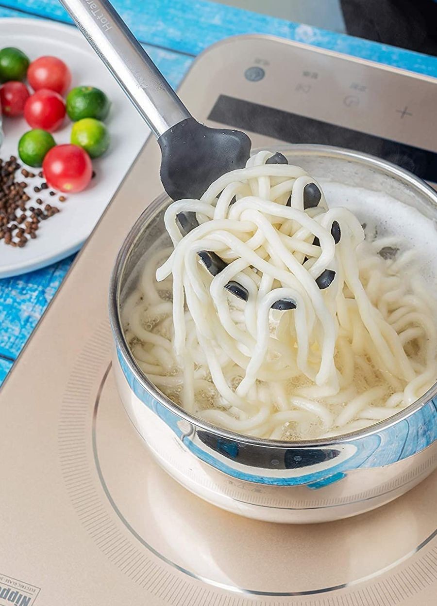 Silikon Spagetti Kaşığı Paslanmaz Çelik Saplı 32 cm