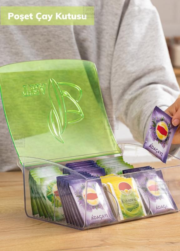 Çay Kutusu Akrilik Çay Kabı Pratik Poşet Çay Kutusu Bpa Free