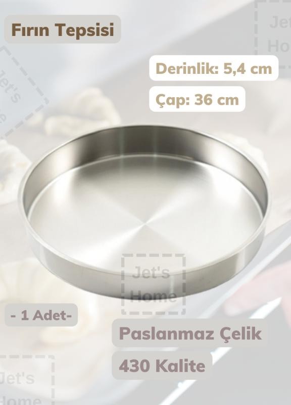 Fırın Tepsisi 36 cm Paslanmaz Çelik