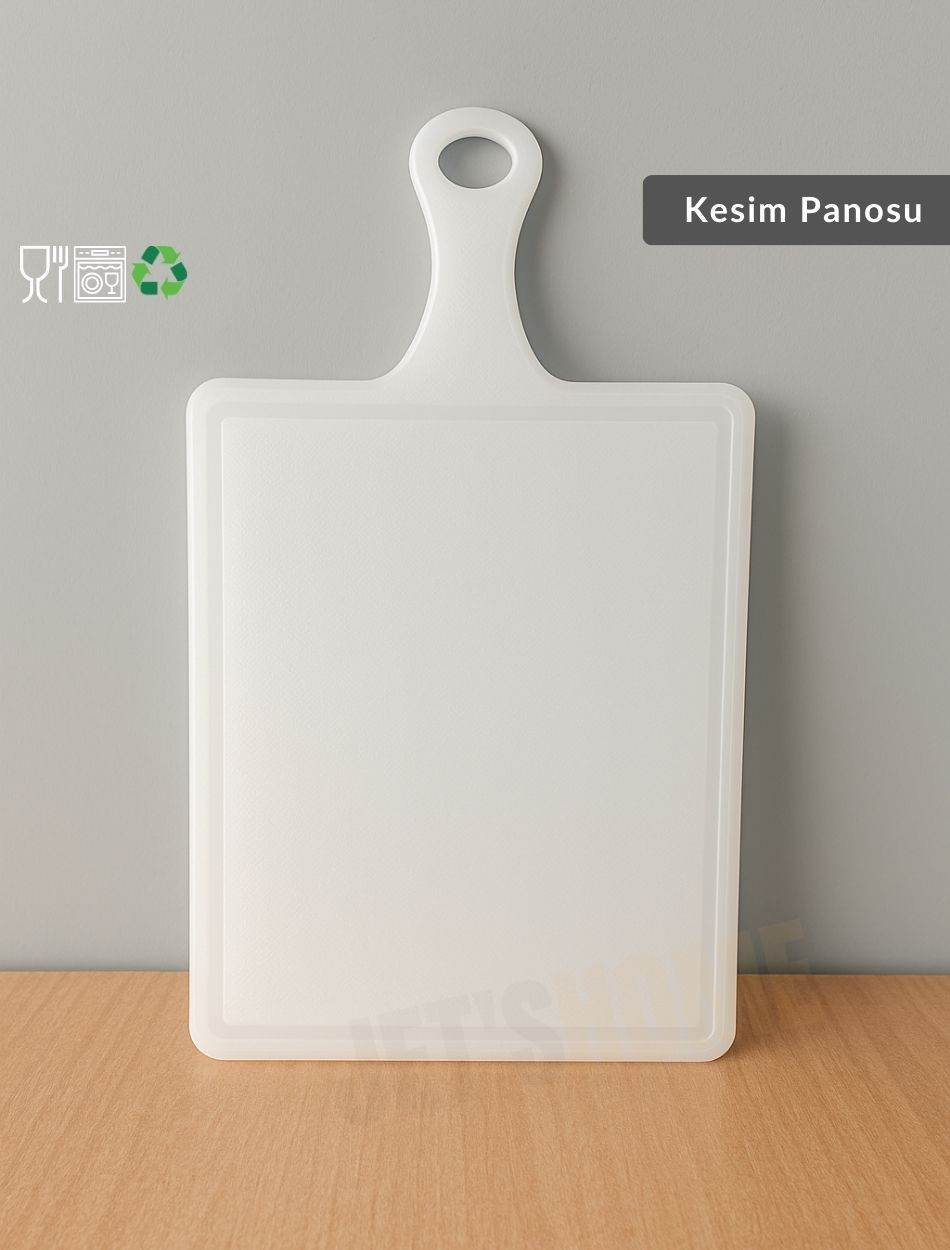 Saplı Kesim Panosu Doğruma Tahtası Salata Meyve Kesme Tahtası 36x21 cm