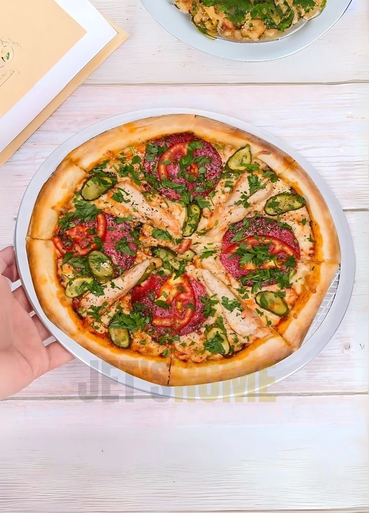 Pizza Tepsisi Alüminyum Pizza Teli Lahmacun Tepsisi 33 Cm