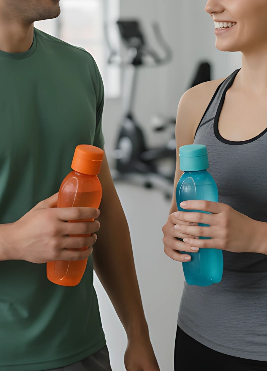 2’li Suluk Seti PP-5 Bpa Free Akıtmaz-Kokusuz Ofis-Spor-Okul Matarası Mavi Turuncu 750 ml