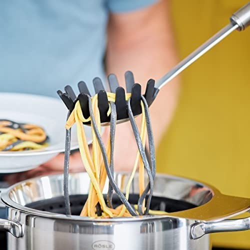Silikon Spagetti Kaşığı Paslanmaz Çelik Saplı 32 cm
