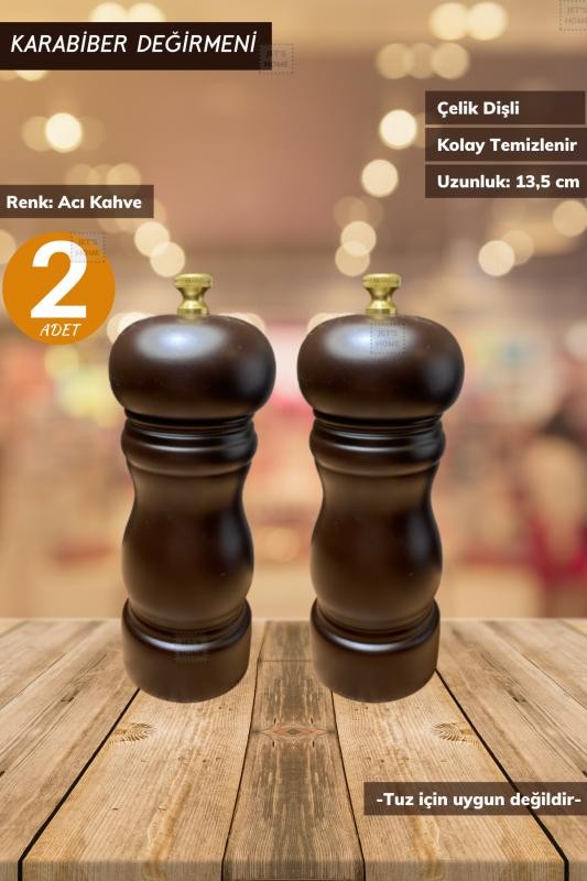 2’li Set Masterchef Karabiber Değirmeni Baharat Öğütücü 13,5 Cm