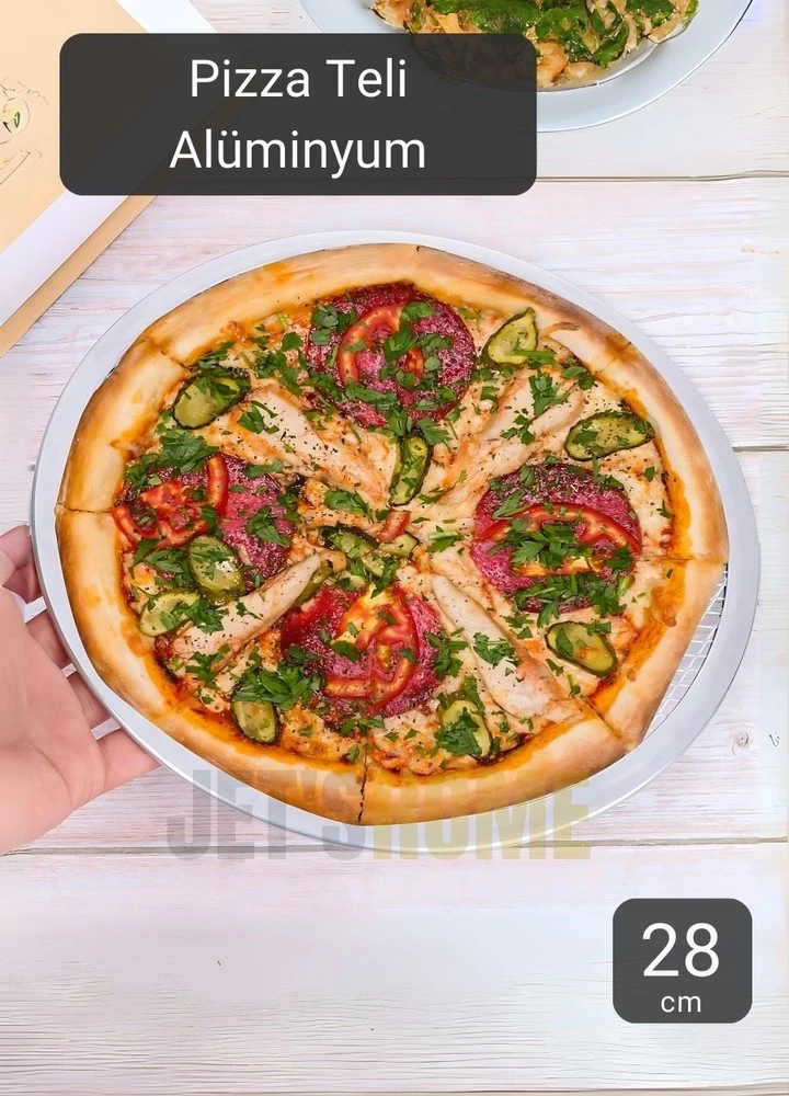 Pizza Tepsisi Alüminyum Pizza Teli Lahmacun Tepsisi 28 Cm