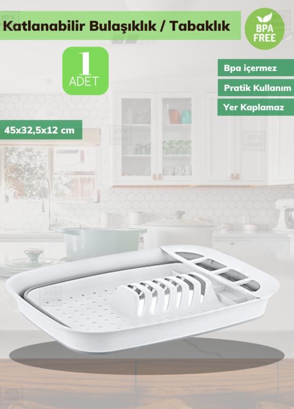 Pratik Katlanabilir Tabaklık Katlanır Tabaklık Silikon Bulaşıklık BPA Free