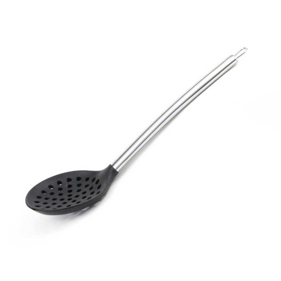 Silikon Kevgir Kaşığı Paslanmaz Saplı 35 cm