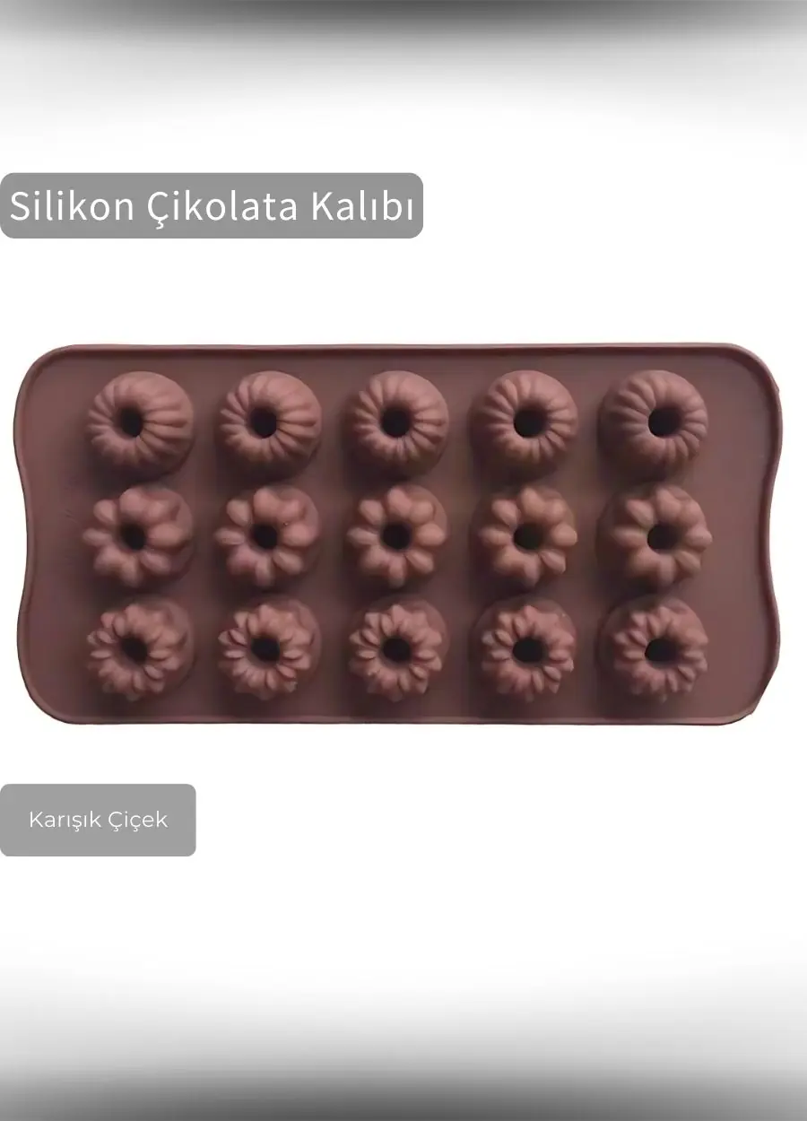 Karışık Çiçek Desenli Buz Kalıbı