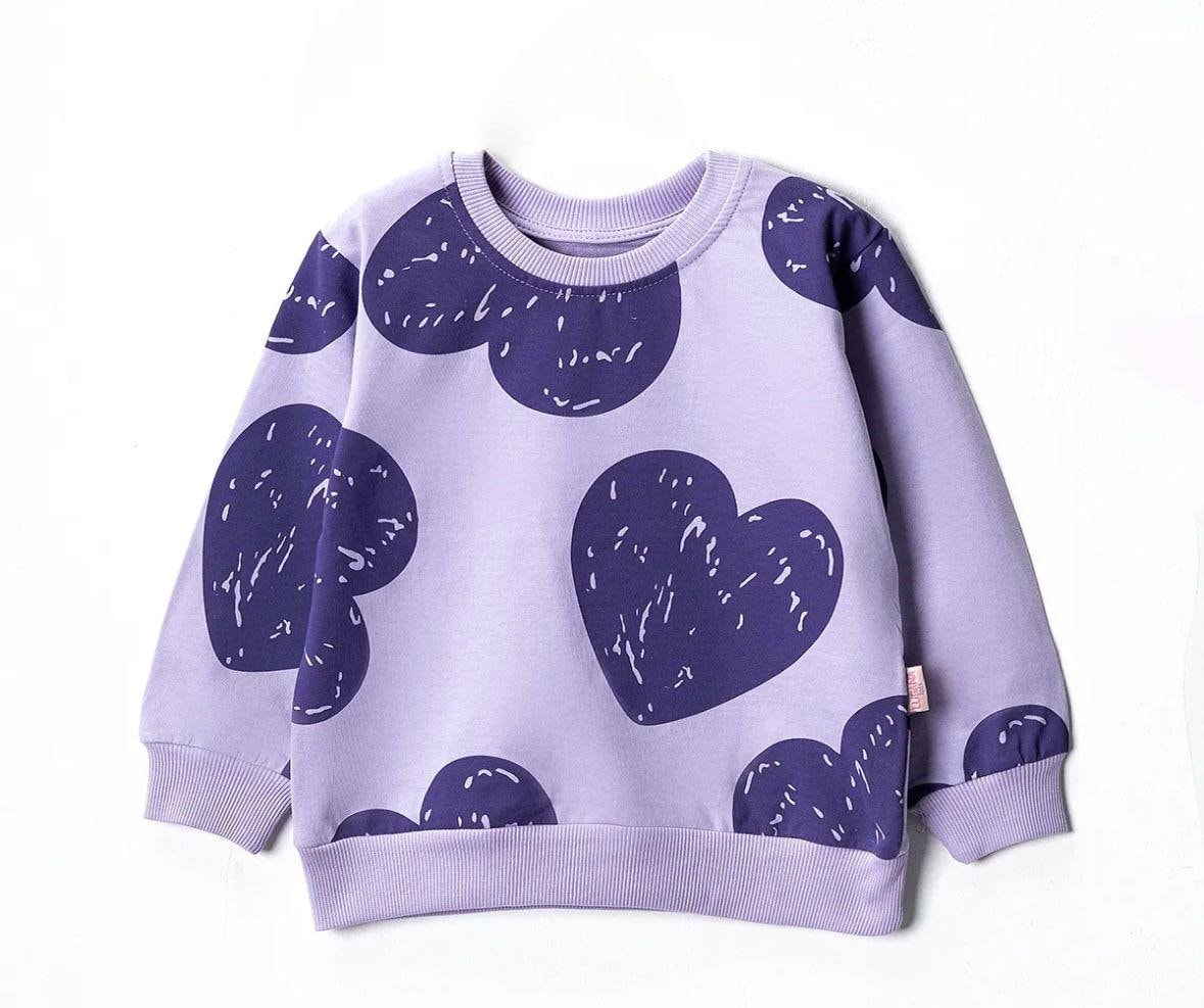 Kız Çocuk Kalpli Sweatshirt