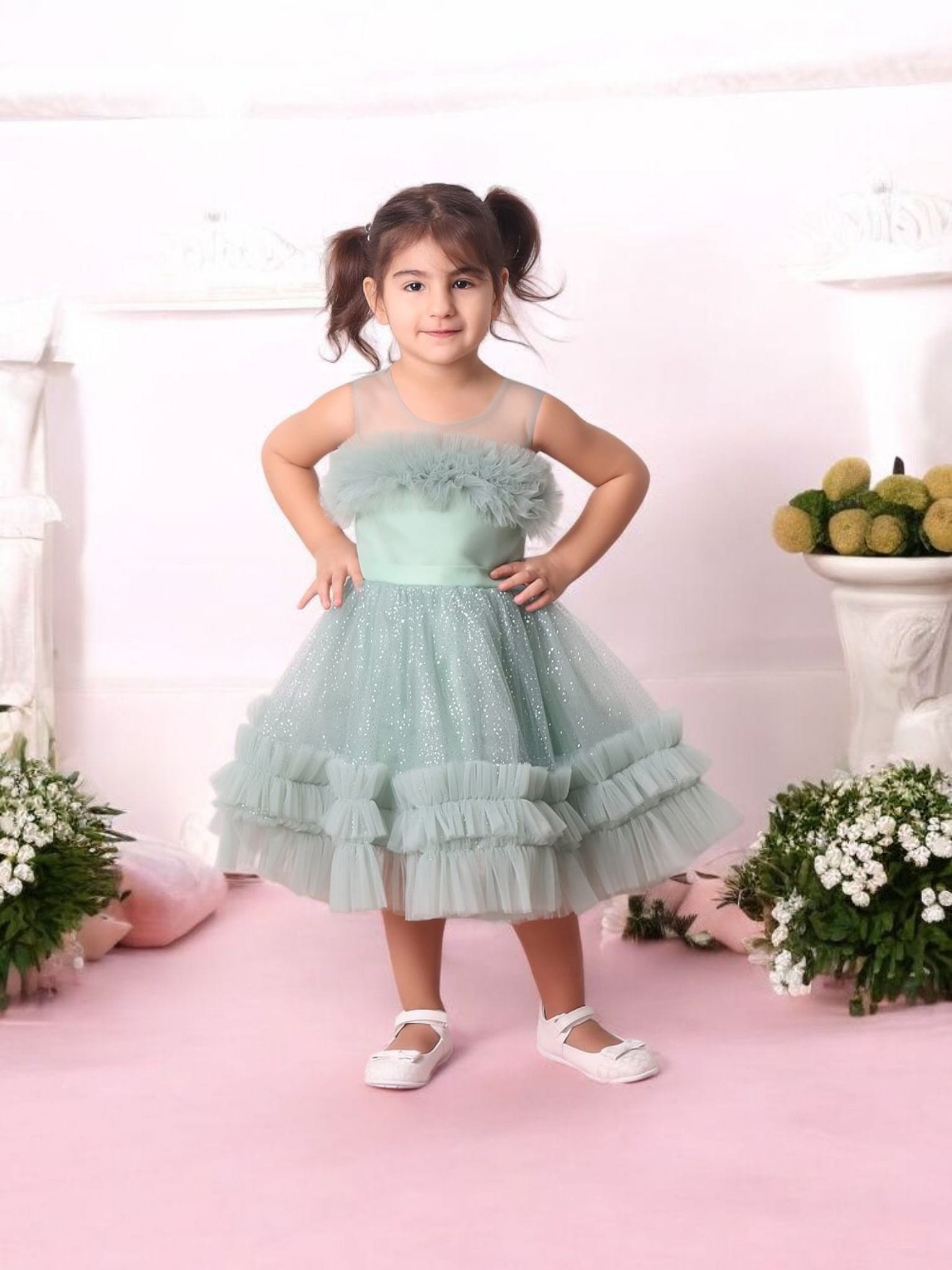 FIRFIRLI KABARIK BEBEK ABİYE ELBİSE