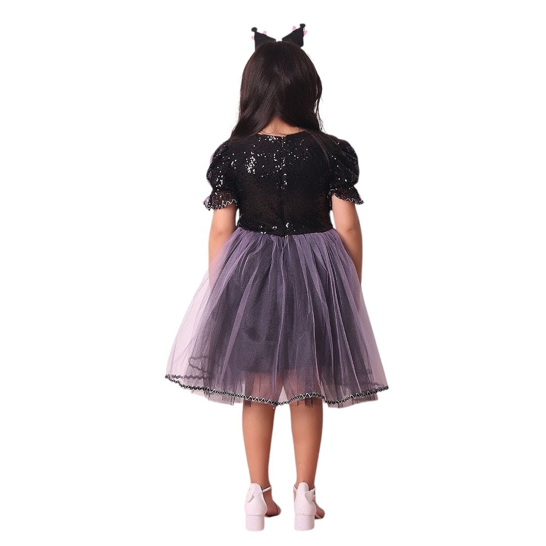 PRENSES KUROMİ KABARIK ELBİSE
