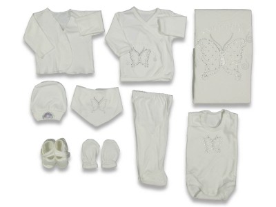 BY CONCON SİMLİ KELEBEK KIZ 9LU ZIBIN SET