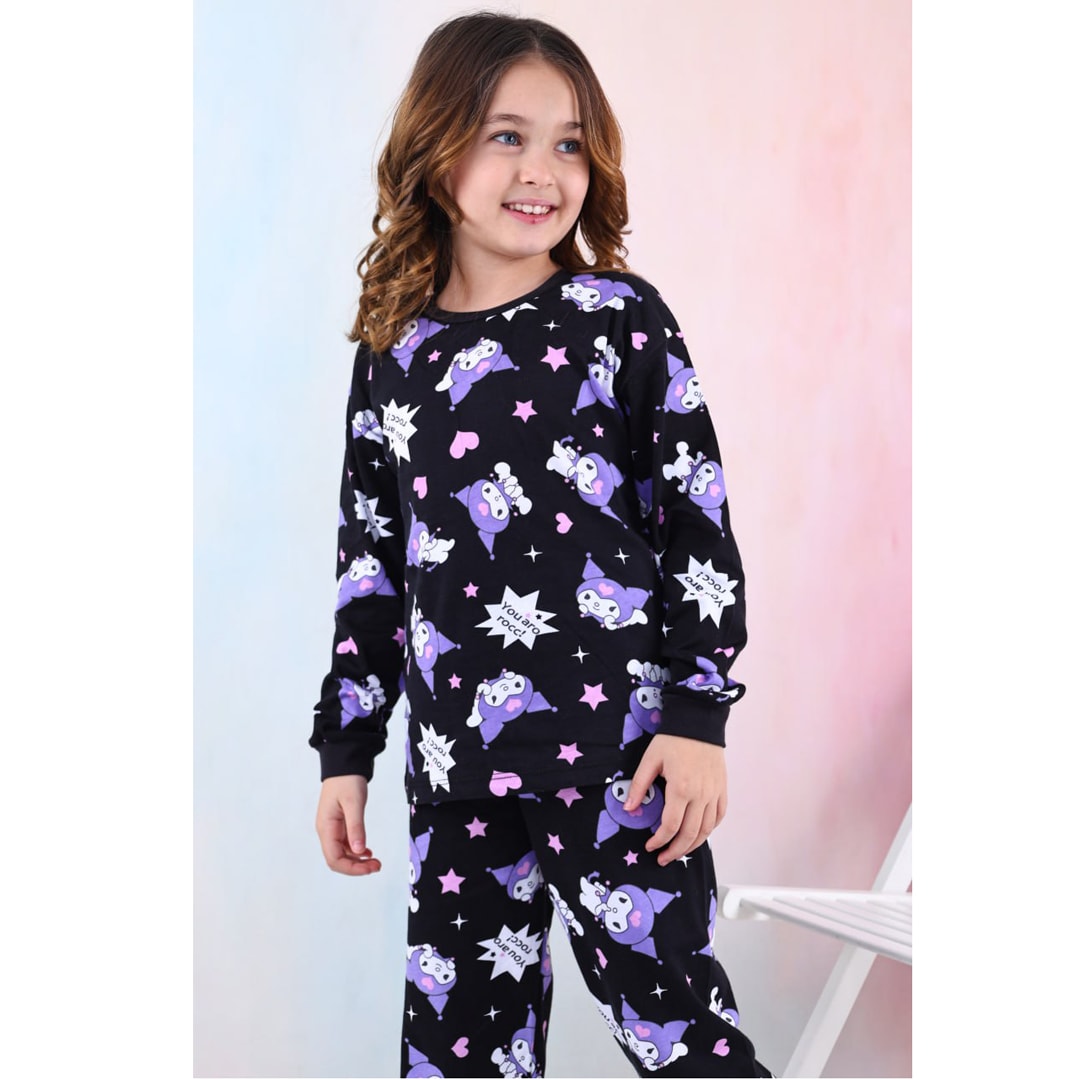 KUROMİ BASKILI PİJAMA TAKIMI