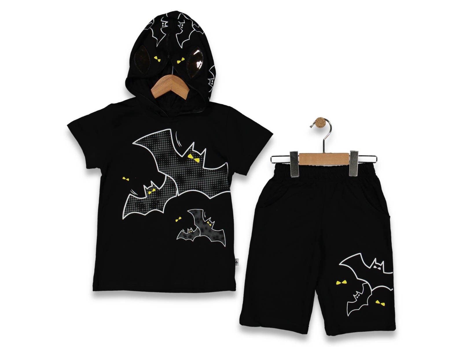 ERKEK BATMAN MASKELİ ŞORTLU TAKIM