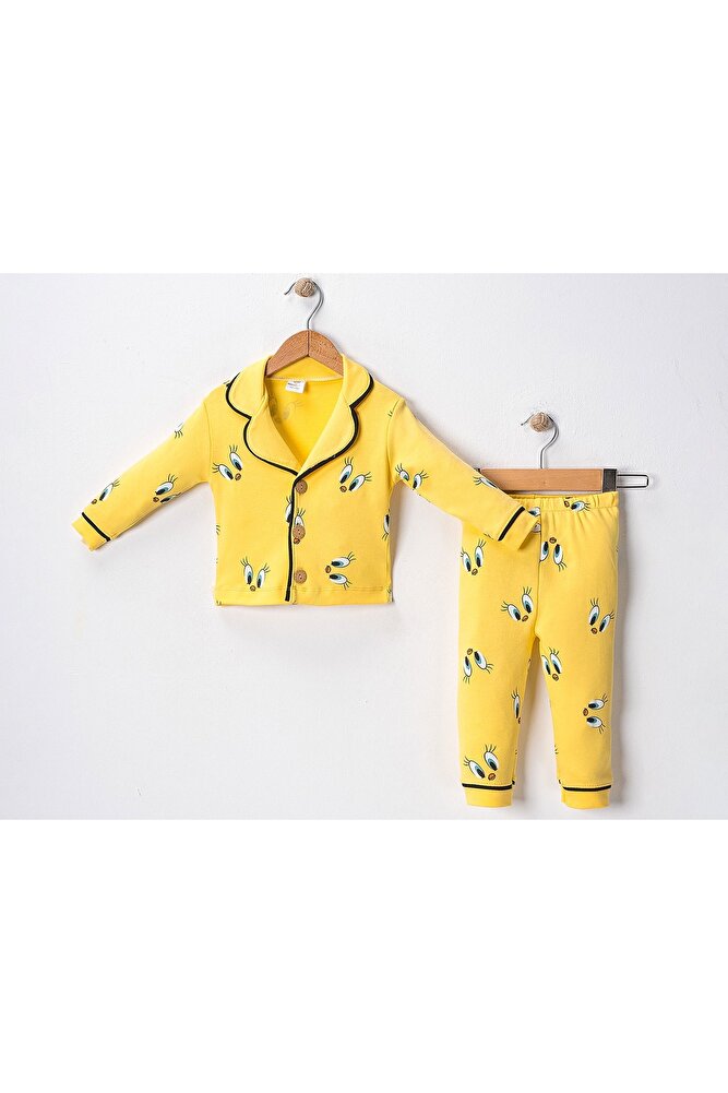 Bebek Tweety Düğmeli Pijama Takımı