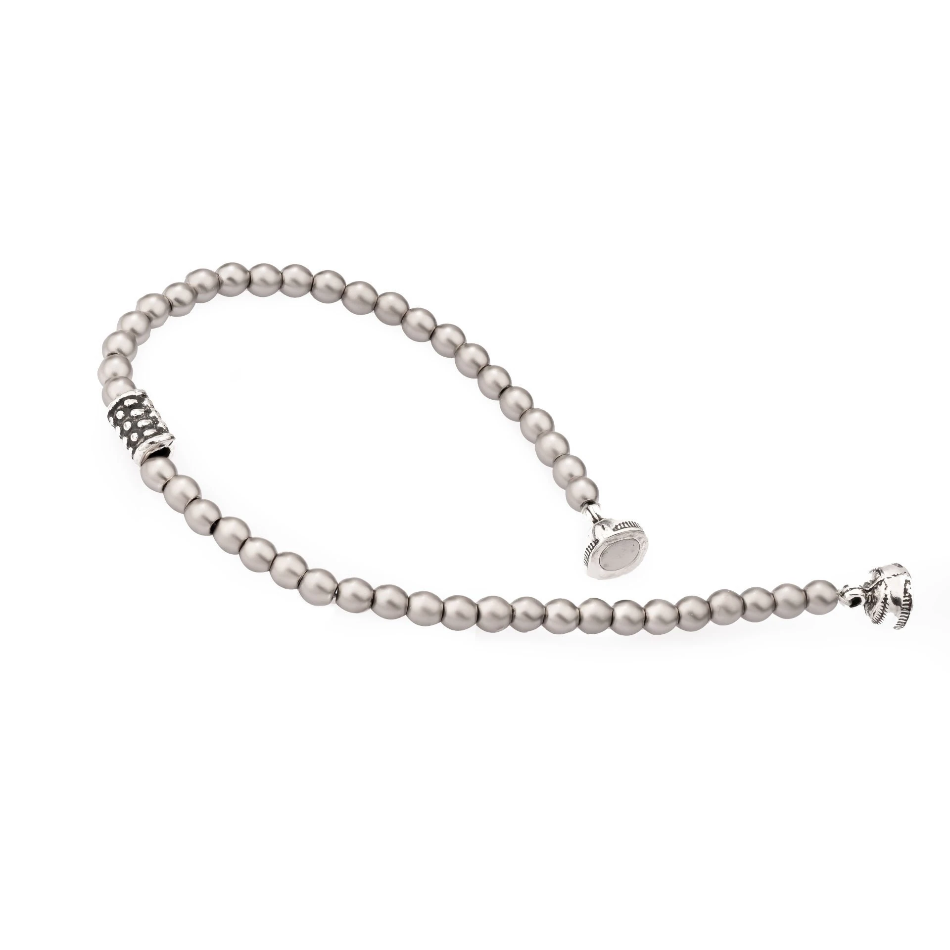 Nova Gri Doğal Taş Erkek Bileklik