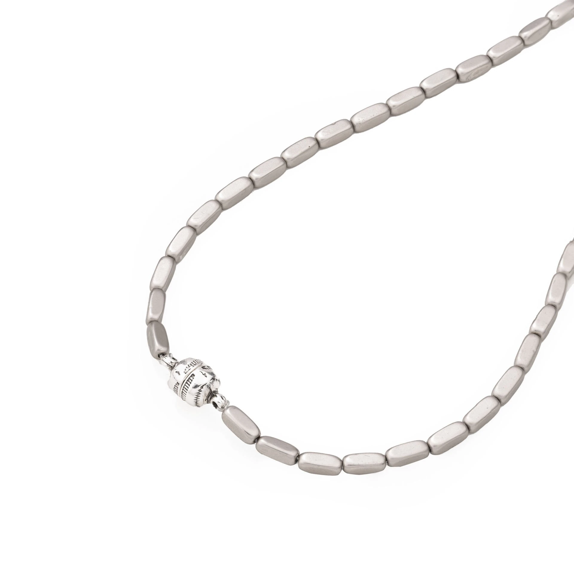 Nefha Gri Doğal Taş Erkek Kolye