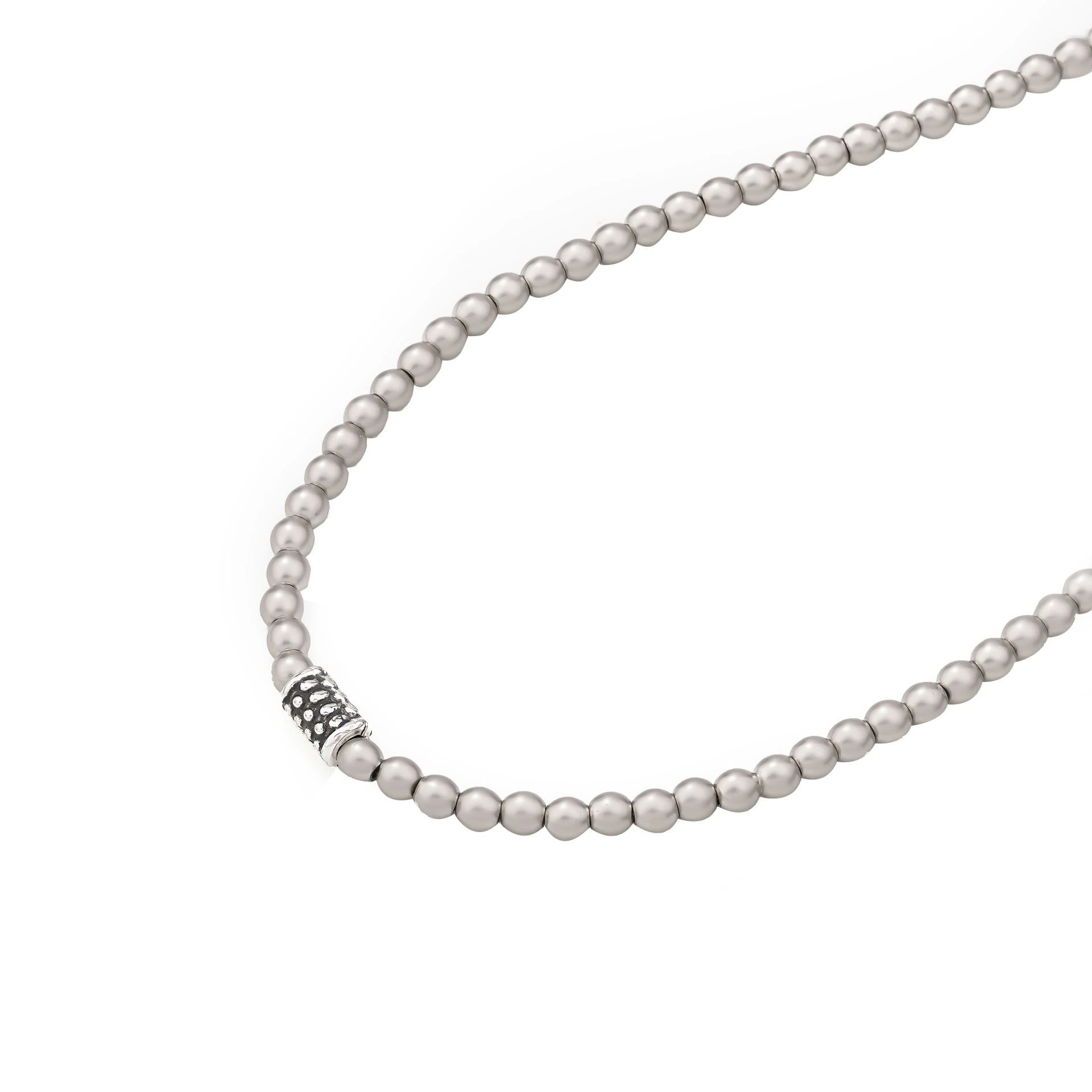 Nova Gri Doğal Taş Erkek Kolye