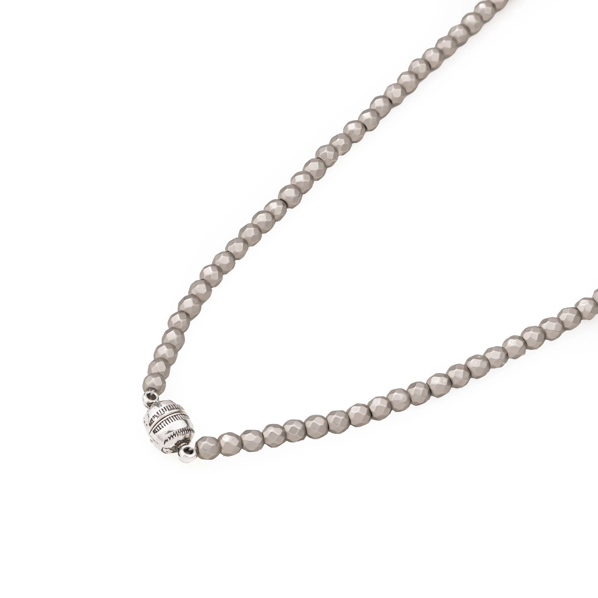 Marsel Gri Doğal Taş Erkek Kolye