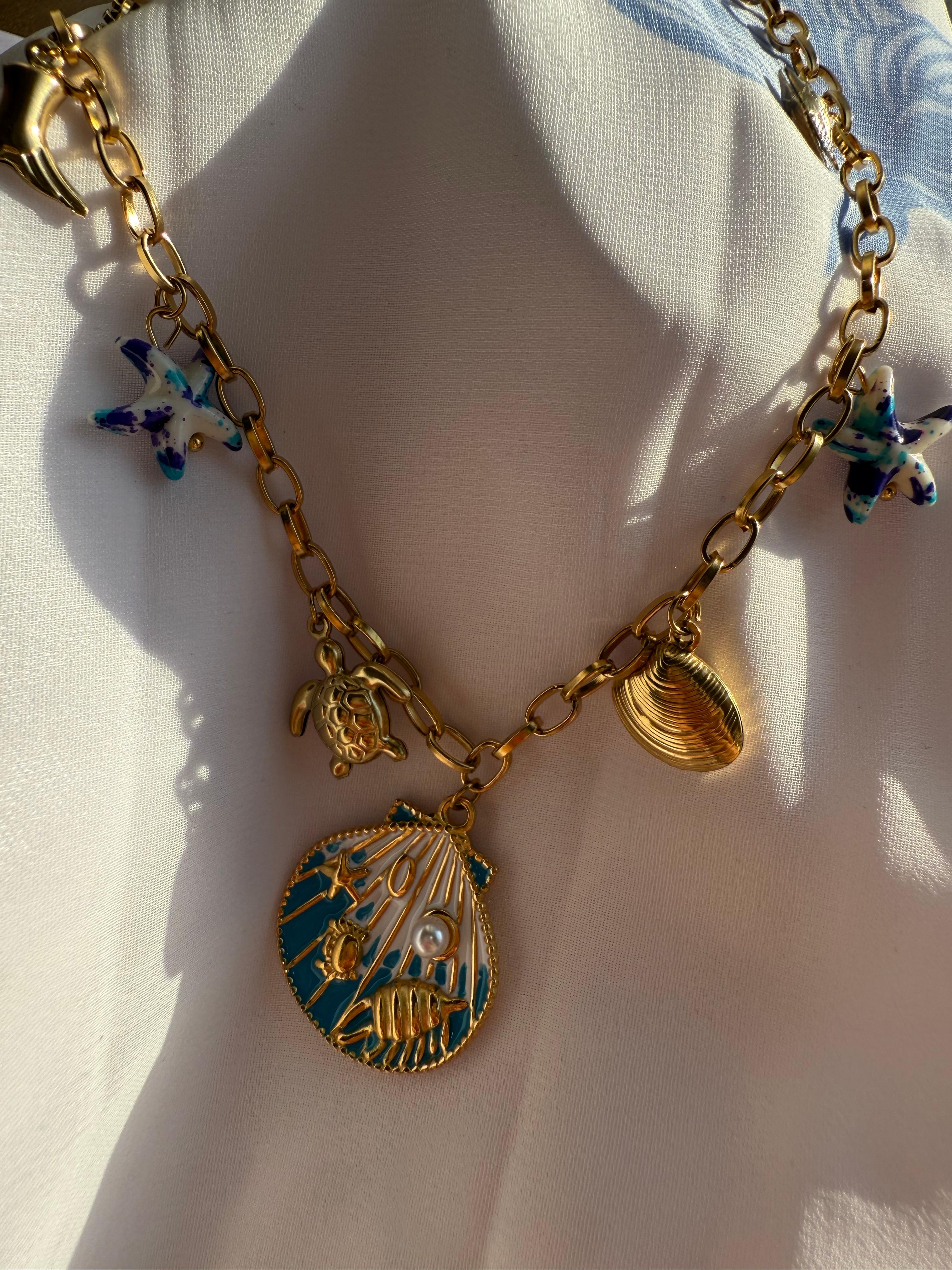 SEASHELL TALES KOLYE MAVİ