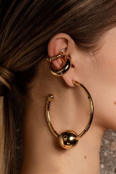 GOLD BUBBLE EARCUFF KÜPE