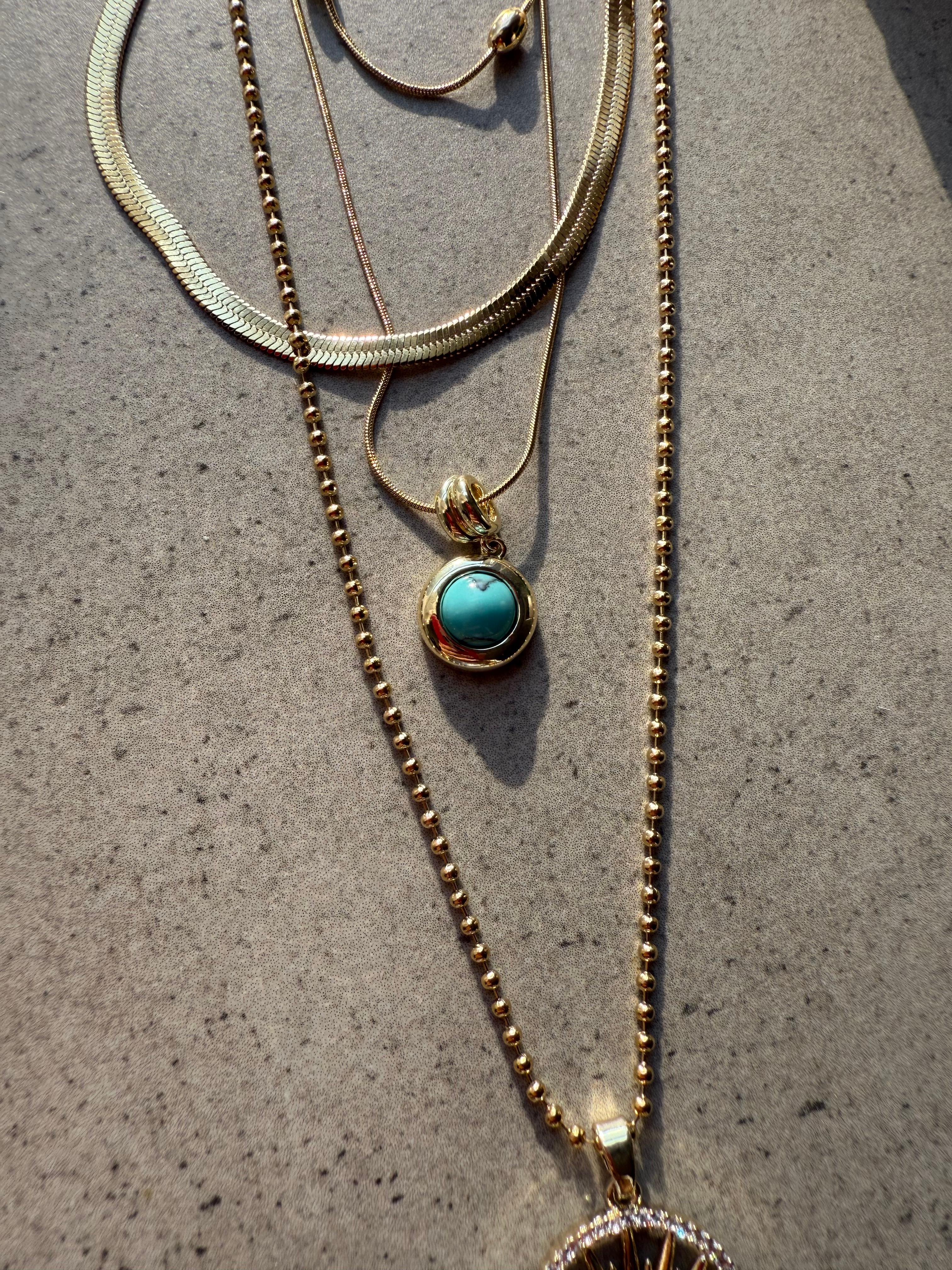 BLUE IRIS SET KOLYE