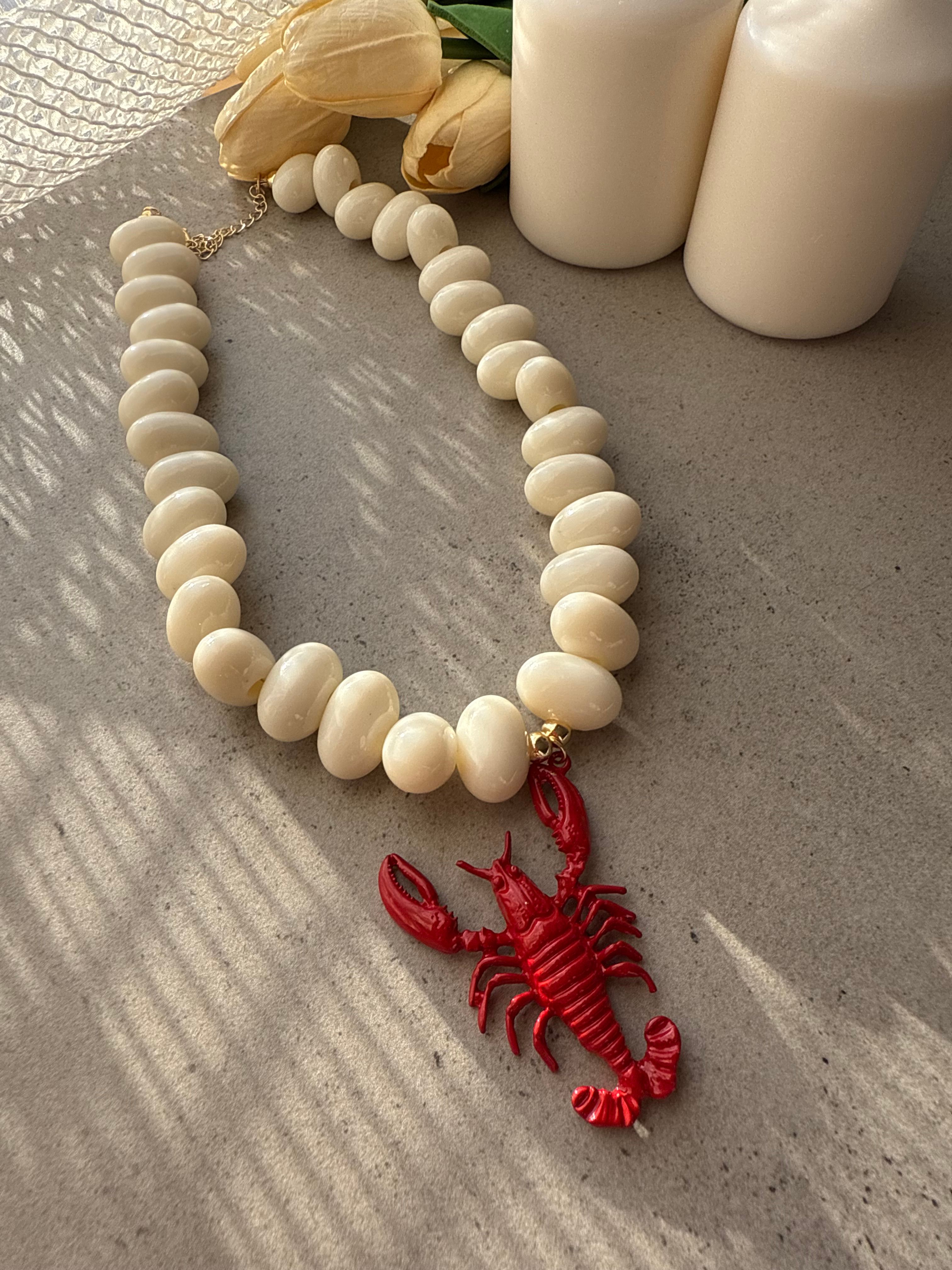 LOBSTER CLUB KOLYE FİLDİŞİ