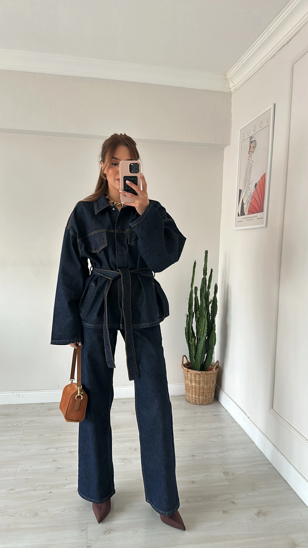 Oversıze Ceketli Denim Takım