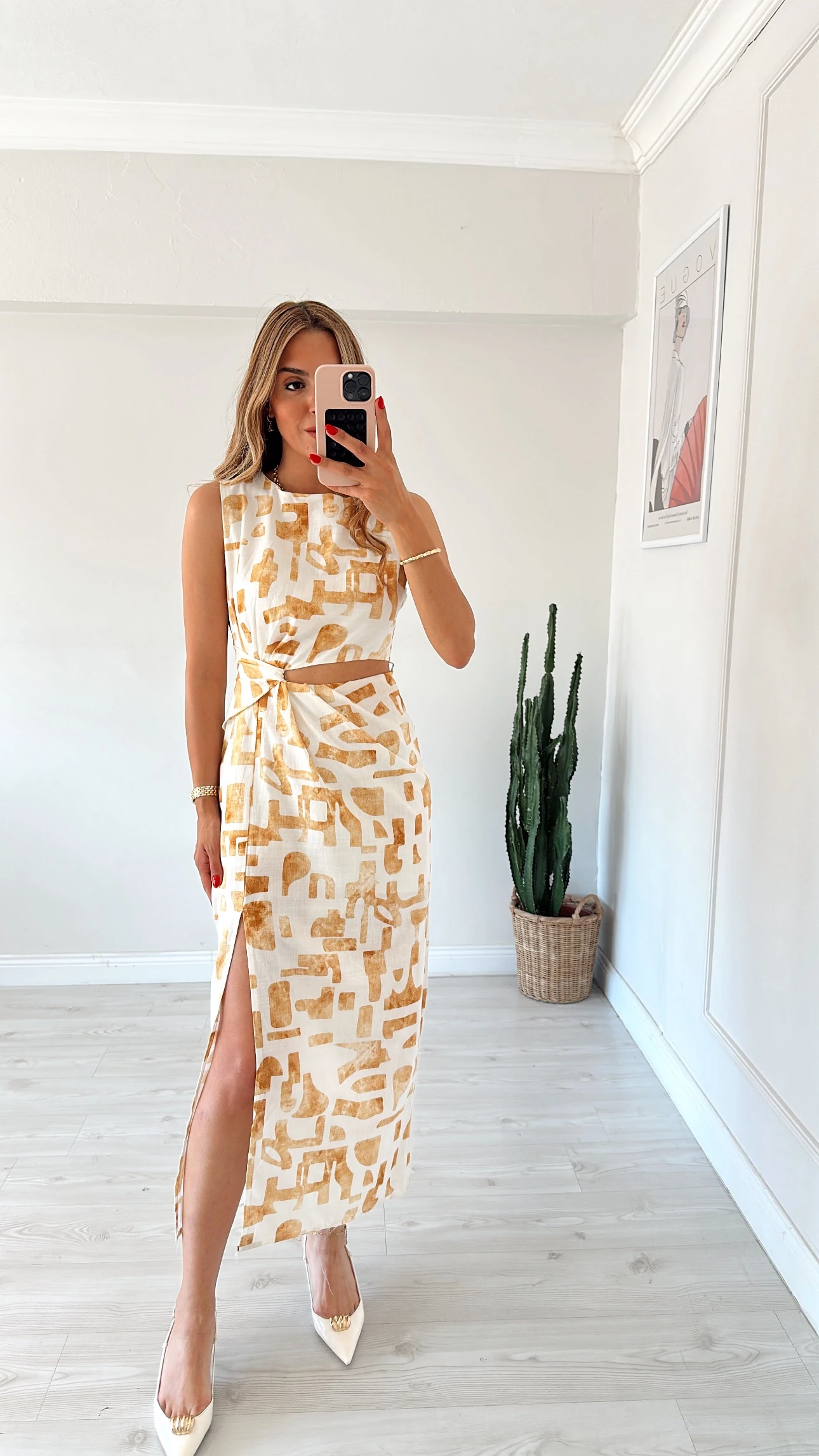 Desenli Drapeli Elbise