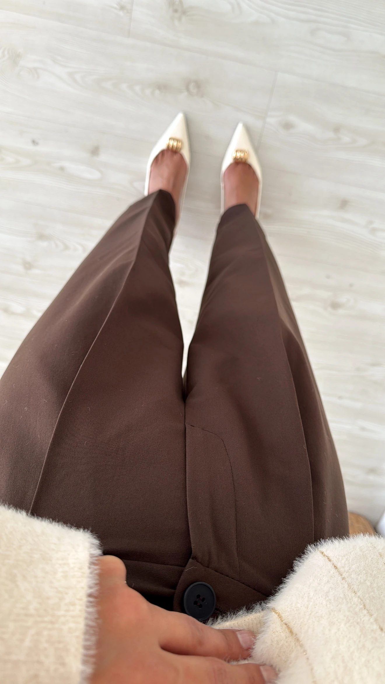 Havuç Model Kumaş Pantolon Kahve