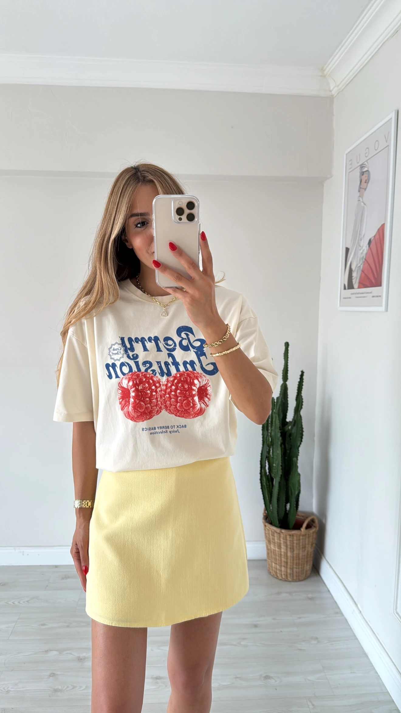 Yazı Baskılı Ekru Tshırt