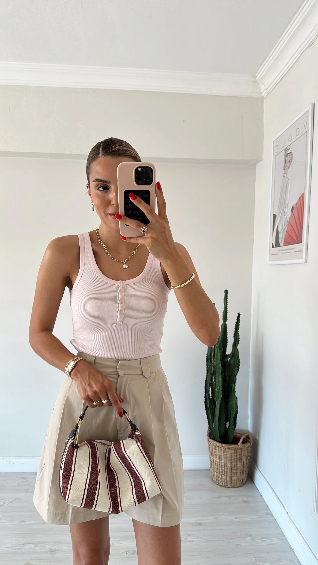 Düğmeli Fitilli Body Açık Pembe