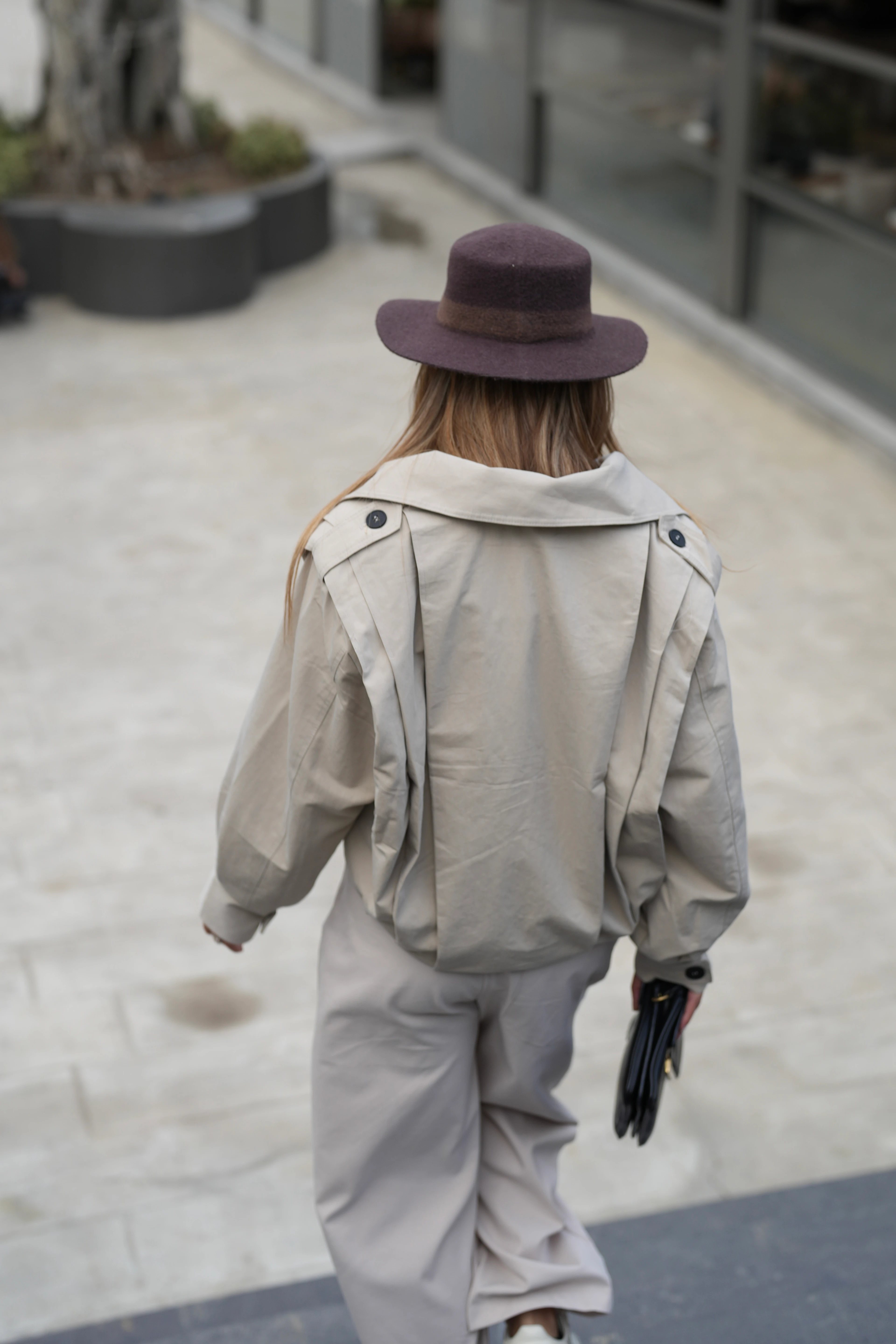 Pileli Bomber Ceket Taş