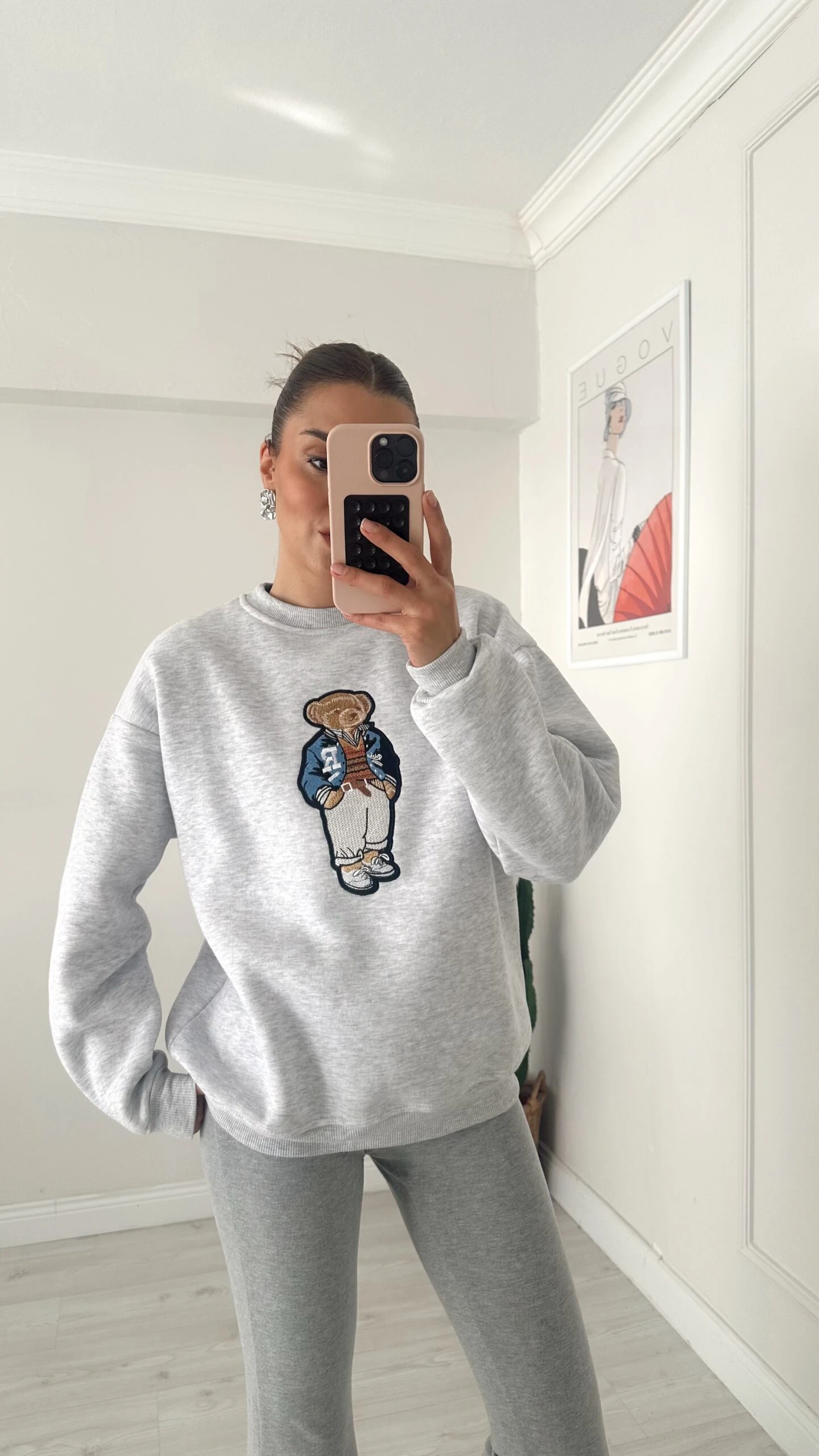 Teddy İşlemeli Sweat Grimelanj