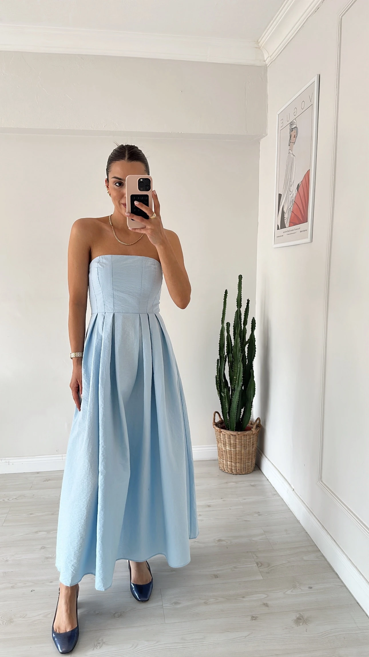 Straplez Maxi Elbise Bebe Mavi