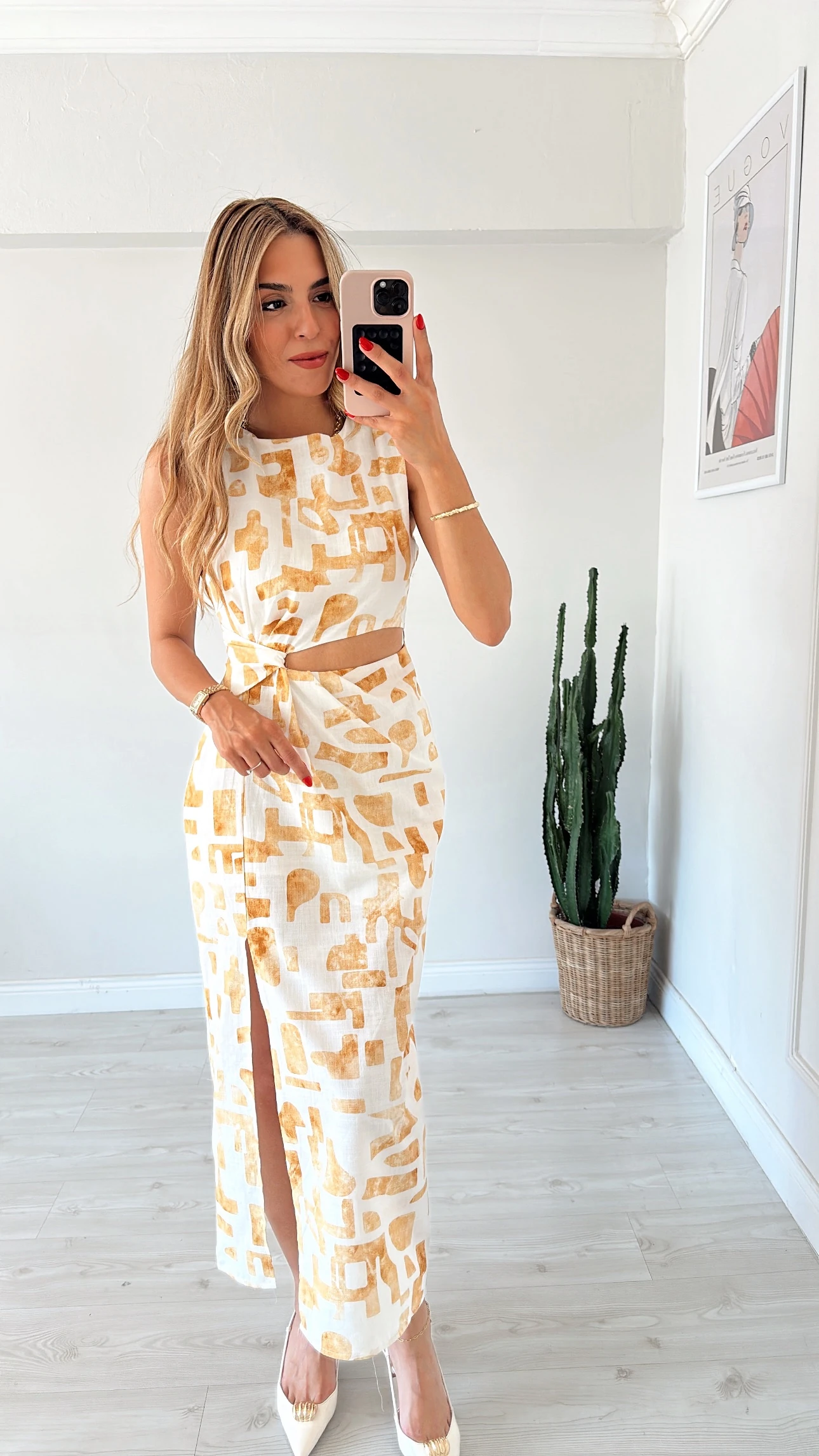 Desenli Drapeli Elbise