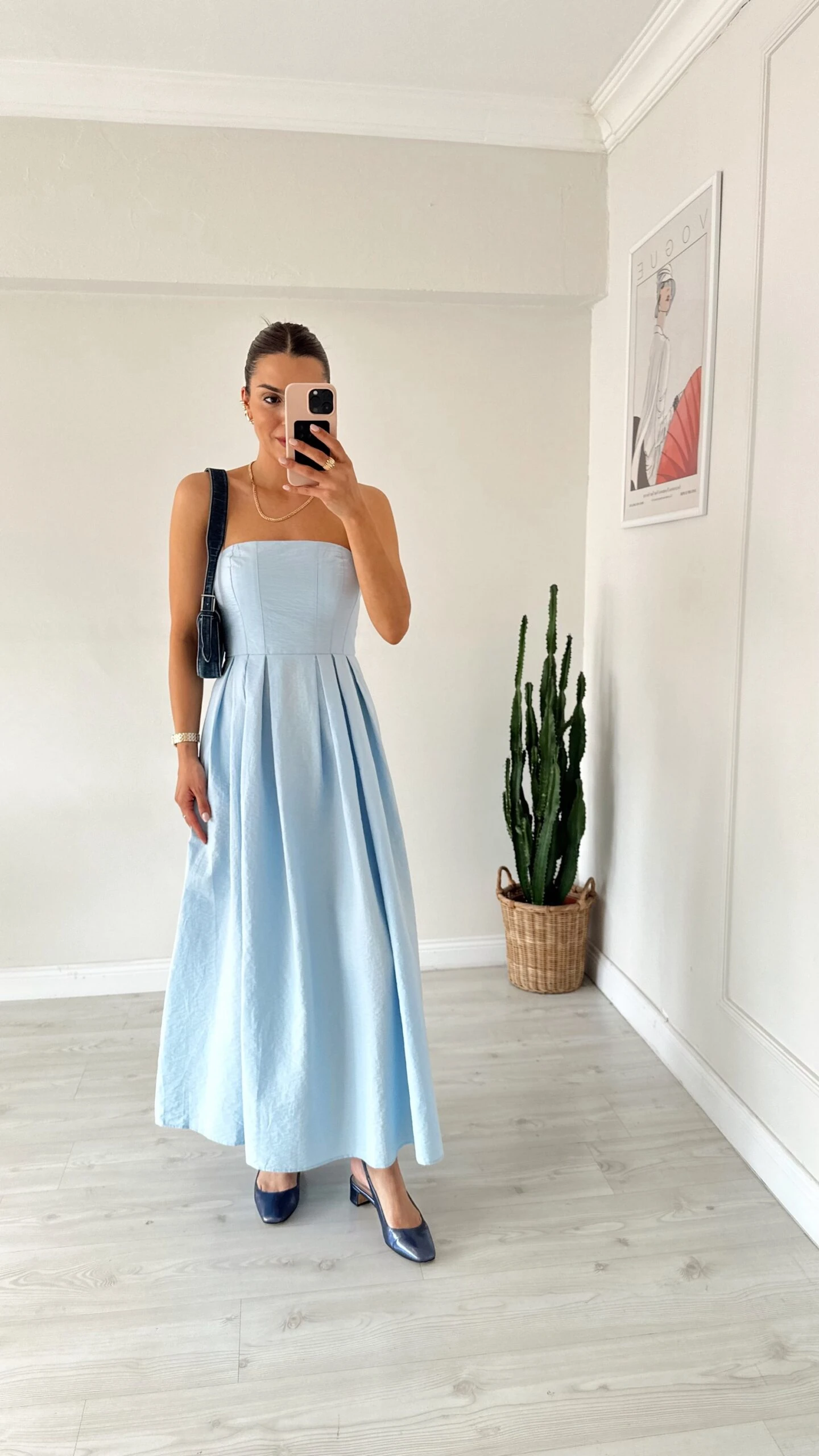 Straplez Maxi Elbise Bebe Mavi