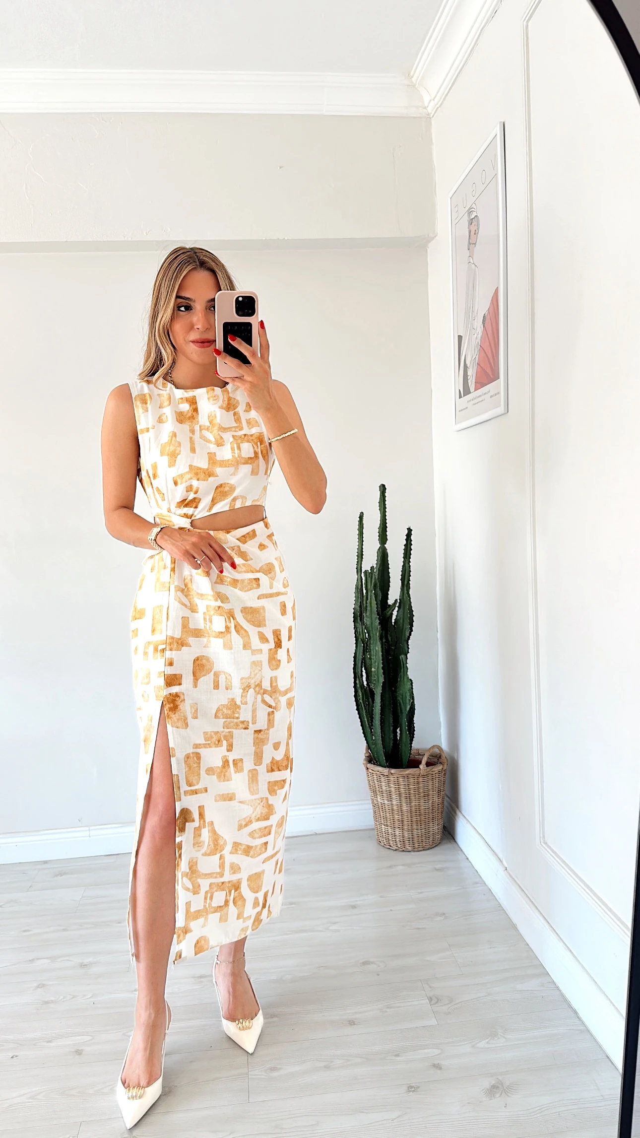 Desenli Drapeli Elbise