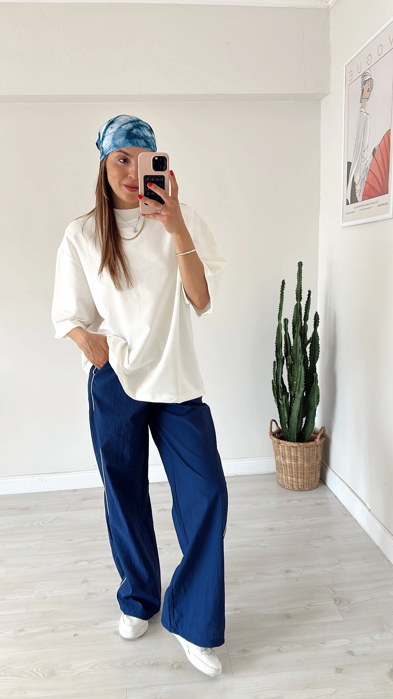 Beli Bağlamalı Paraşüt Pantolon Lacivert